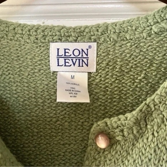 Leon Levin Cardigan Sz M - Picture 2 of 2